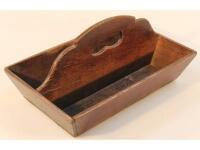 A late 18thC/Early 19thC oak cutlery box