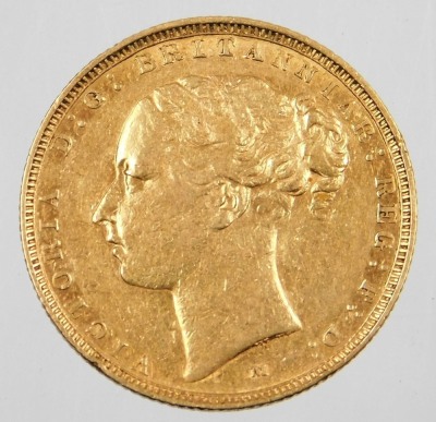 A Victorian full gold sovereign, dated 1880, 8g. - 2