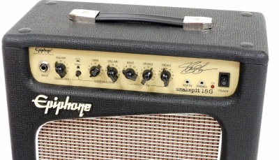An Epiphone Les Paul model Slash signature special-2 'ADF', Appetite for Destruction pack with Slash Snake Pit-15 Amplifier, and guitar stand. - 4