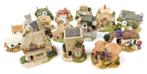 A group of Lilliput Lane, to include Sussex Mill, Dove Cottage Grasmere, Mrs Pinkerton's Cottage, Temple Bar Folly, etc. (1 tray)