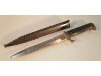 A Hitler youth bayonet with metal scabbard