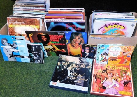 LPs and singles, pop, jazz and easy listening. (3 boxes plus)