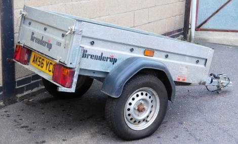 A Brenderup trailer, model 1150S, internal measurements 147cm x 99cm.