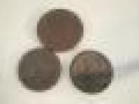 A George III wheel penny stated 1797 and two further pennies