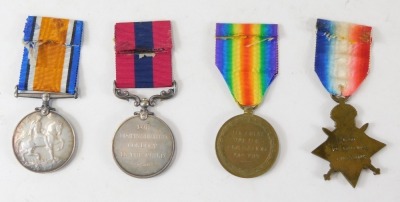 A Great War Western Front D.C.M. group of four medals, awarded to Private William Holliday, 6th Battalion, South Wales Borderers, who died of wounds on 13th April 1918, comprising Distinguished Conduct Medal, G.V.R. (9 -16760) Pte. W. Holliday, 6/S. Wales - 2