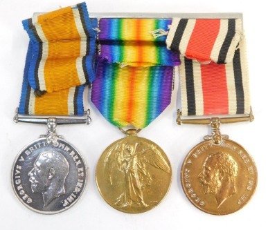 A Great War medal pair plus Special Constabulary, issued to 203707 Private Harry A Wratten, Royal West Kent Regiment, later served as 495196 Private, 13th London Regiment. From Southborough, Kent. Served Egypt from 27th April 1917. NB. Lots 1 to 50 in thi - 2