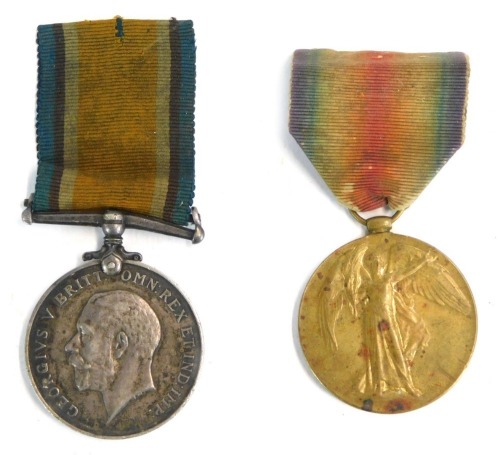 British War and Victory Medals, 5091, Royal West Kent Regiment transferred to 28570, Royal Dublin Fusiliers, Pte. John R Sutton. Balkans 13th October 1915, entitled to a 1915 Trio. Transferred to Class Z 24th March 1919. NB. Lots 1 to 50 in this auction a