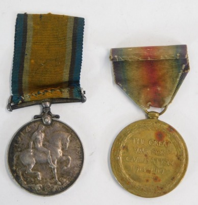 British War and Victory Medals, 5091, Royal West Kent Regiment transferred to 28570, Royal Dublin Fusiliers, Pte. John R Sutton. Balkans 13th October 1915, entitled to a 1915 Trio. Transferred to Class Z 24th March 1919. NB. Lots 1 to 50 in this auction a - 2