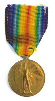 A Victory Medal awarded to Pte. Frank Webster 104842 Durham Light Infantry, later G/41054 Royal Munster Fusiliers. Note: Entitled British War Medal and Victory Medal. NB. Lots 1 to 50 in this auction are being sold with proceeds of sale being donated to