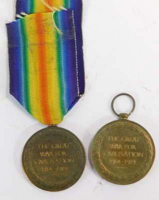 A Victory Medal awarded to 1030 Pte. Denis McLean 'C' Company 6th Bn Royal Munster Fusiliers, who died 15th August 1915 in Gallipoli. Served in South Africa with R G A according to CWGC, together with Victory Medal awarded to Pte. William McLean T4/274844 - 3