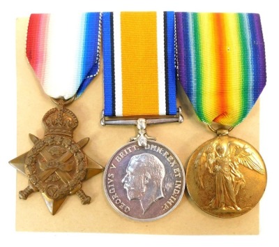 A 1914 Star Trio awarded to Pte. John Henry Squibb 2DG-5672, 2nd Dragoon Guards. Born Millbrook, Southampton 1879, joined Army 6th Dragoon Guards in April 1897. Served in Boer War. Entitled to Queens South Africa bars Paardeberg, Dreifontein, Johannesburg