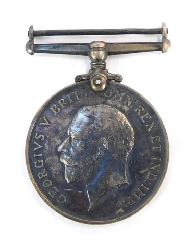 A British War Medal awarded to Pte. James Burns, 24955, Royal Dublin Fusiliers. Born Londonderry. Enlisted 18 November 1915. Living in Bridgend, South Wales. Served France from 11th May 1916. Transferred to Labour Corps 15th September 1917. NB. Lots 1 to 