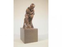 A small reproduction cast figure after Rodin the Thinker sculpture