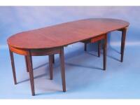 A George III mahogany D end dining table