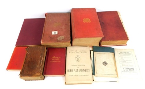 Lincolnshire related books, comprising Lincolnshire a Map of Railways and Connections, Murray's Handbook for Lincolnshire, History Gazetteer and Directory of Lincolnshire 1856, various Gainsborough pamphlets, Lincolnshire Magazine, Kelly's Directory of Li