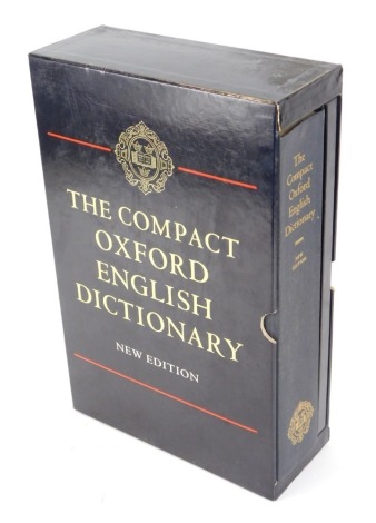 A compact Oxford English dictionary, new edition, in presentation case.