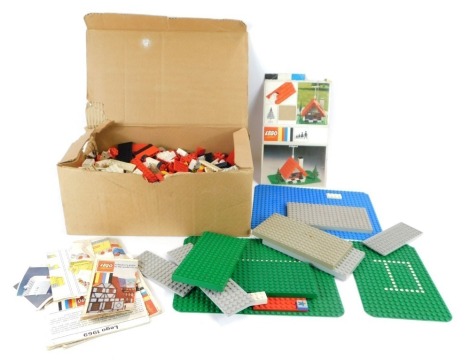 A quantity of various loose Lego, and a Lego number 1969 instruction book. (1 box)