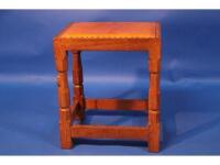 A Robert Thompson of Kilburn "Mouseman" oak stool