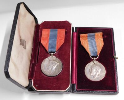 Two silver Imperial Service medals, being George V awarded to Laura Annie Jackson and George VI to Bert Gamlin. (2)