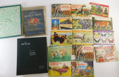 Various cigarette, trade and other cards, Brooke Bond tea cards, in album, together with Asian Wildlife, Trees in Britain, etc., various other loose tea cards, a quantity of stamps, GB QEII used, various other world used stamps, India, various others, etc - 2