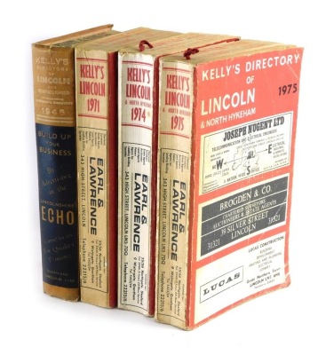 A Kelly's Directory of Lincoln 1946, in pressed boards, and three others 1971, 1974, 1975. (4)