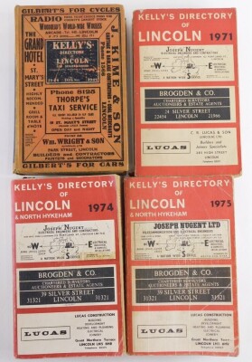 A Kelly's Directory of Lincoln 1946, in pressed boards, and three others 1971, 1974, 1975. (4) - 2