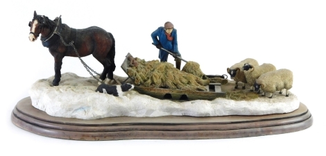 A Border Fine Arts figure group Emergency Rations, A2140, James Herriot collection, 16cm high. (AF)