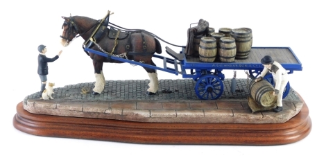 A Border Fine Arts figure group Guinness Dray, BO838, 40cm long. (AF)