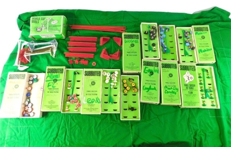 Various vintage Subbuteo players, early Arsenal, Mexico, full team with goalkeeper, other accessories. (some teams AF)