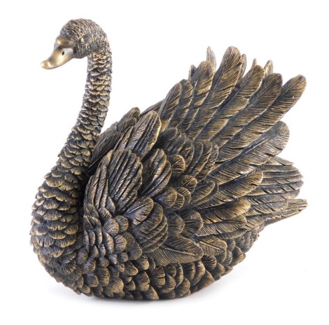 A 20thC Leonardo collection resin figure of a swan.