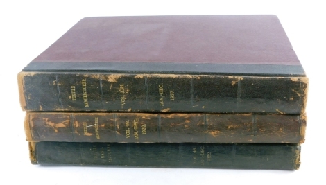 Three bound textile manufacturers albums, January and December 1922, volume 48, and another 1927. (3)