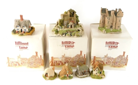 Various Lilliput Lane, to include Claypotts Castle, 12cm high, etc. (7, some boxed)