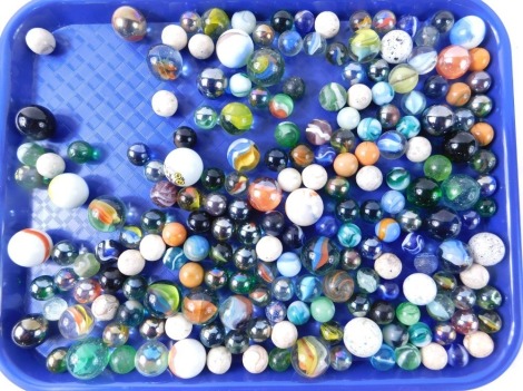 Various marbles, 20thC, varying designs, 2cm diameter, etc. (a quantity)