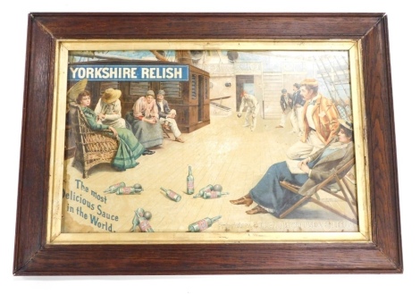 A Yorkshire Relish advertising paper poster, The Most Delicious Sauce in the World, 48cm x 74cm.