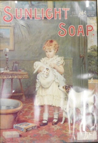 After Barber. A Sunlight Soap advertising poster, The Family Wash, 59cm x 41cm.