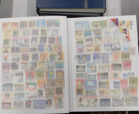 Various stamps, accumulations of collectors stamps, Guernsey, Isle of Man and others. (9 stock books)