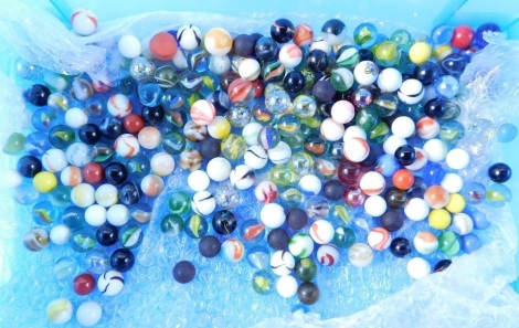 Various marbles, 20thC, varying designs, 1cm diameter, etc. (a quantity)