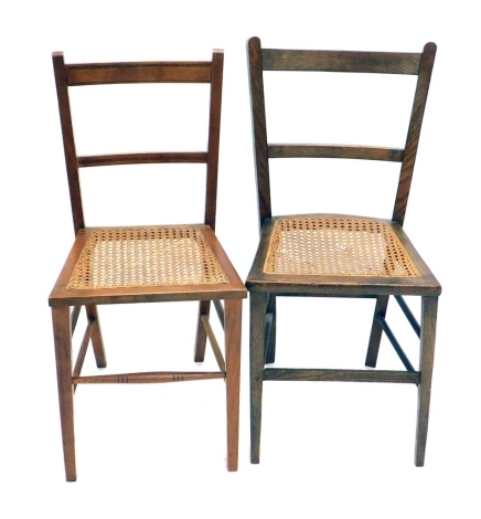 Two Edwardian dining chairs.