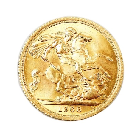 An Elizabeth II gold sovereign 1968, 8.0g.