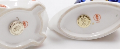 Two Royal Crown Derby porcelain paperweights, seconds, comprising Snail, red printed marks and silver stopper, 12cm high, and Imari Tortoise, red printed marks and silver stopper, 12cm wide. - 3