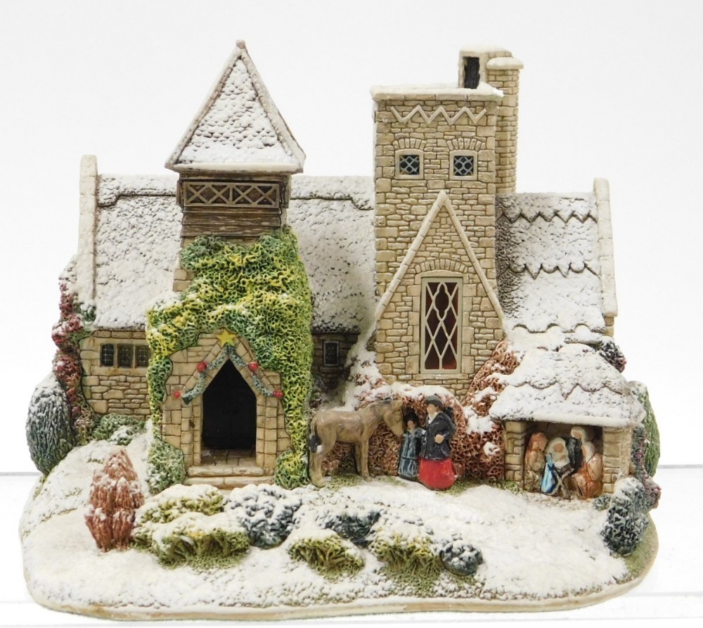 A group of Lilliput Lane, to include Oakwood Smithy, musical All I Want for  Christmas, musical Little Donkey At All Saints, Christmas Sparkle, etc., all  boxed. (some AF)