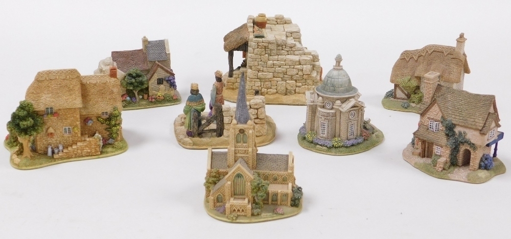 Eight Liliput Lane sculptures, comprising The Toy Shop, The
