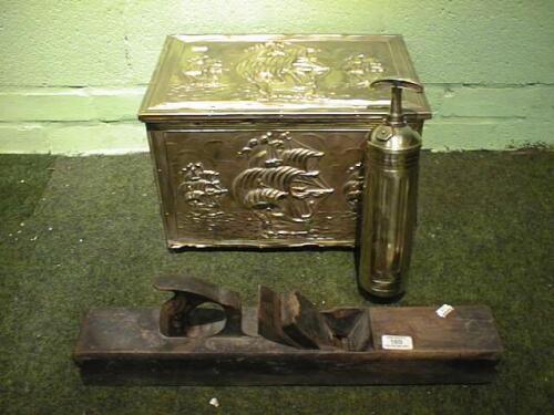 A Jack plane and Pyrene brass fire extinguisher