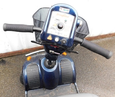 A Freerider Mayfair mobility scooter, in blue trim, lacking key and charger. - 2