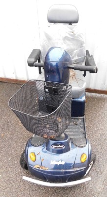 A Freerider Mayfair mobility scooter, in blue trim, lacking key and charger. - 4