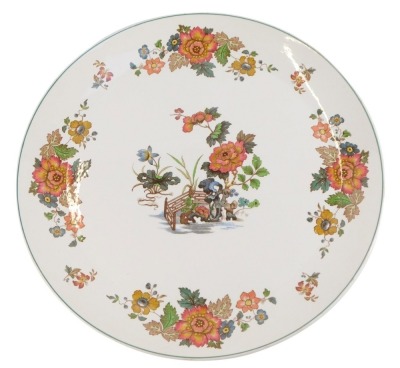 A Wedgwood Eastern Flowers pattern pottery circular platter, printed mark, 42cm wide.