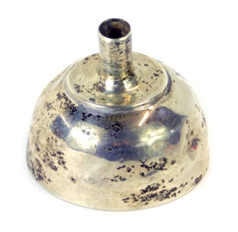 A George V silver child's bell, lacking handle, Birmingham 1921, 0.92oz.