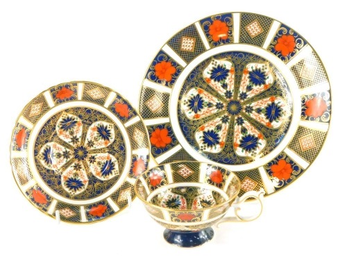 A Royal Crown Derby porcelain Imari teacup and saucer, pattern