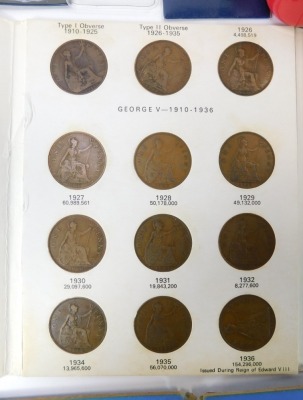 English, world, and commemorative coins, a Great Britain threepence brass partial coin collection, and a Great Britain Pennies 1926-1967 partial coin collection. - 6