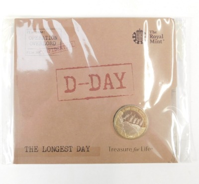 An ICC Cricket World Cup England and Wales official fifty pence coin collection 2019, Royal Mint The Longest Day D-Day two pound coin, a ten shilling banknote Portrait series Sea coin, number 08186, with certificate, and nine gold plated and colour accent - 3